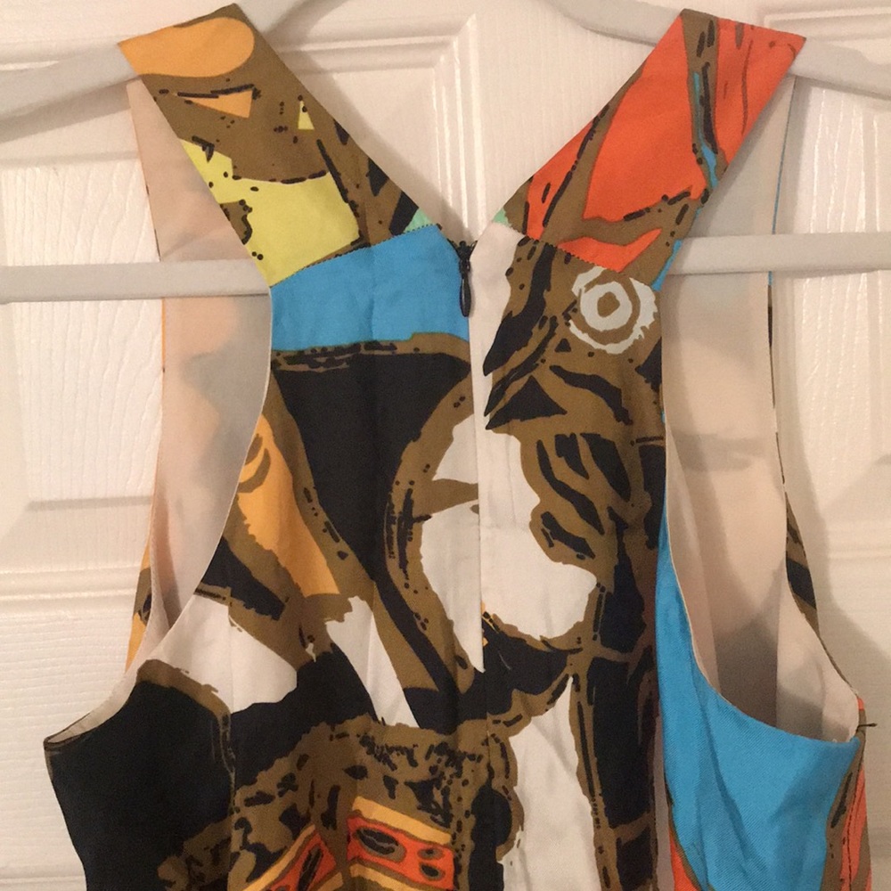 AUTh. BALENCIAGA Fall Spring Party Black/Brown Mini Silk Casual Dress XS NEW! - Picture 7 of 11